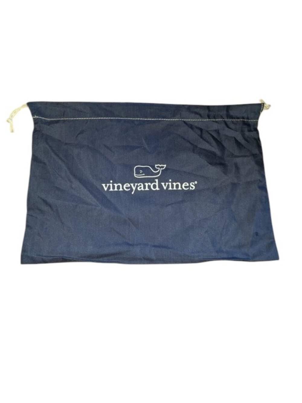 *3 FOR $9* Vineyard Vines Navy Logo Whale Drawstring Small Cloth Travel Dust Bag